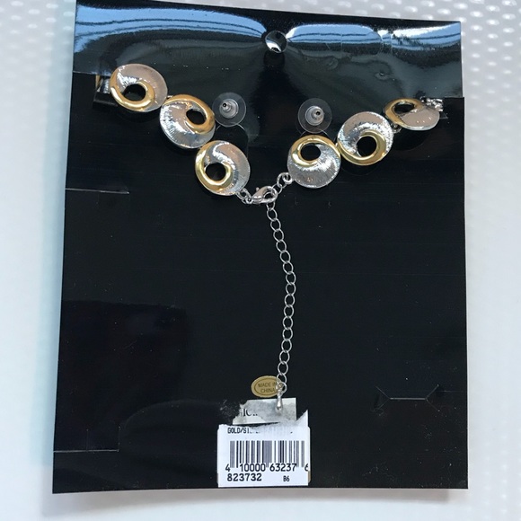 NEW Bijoux Terner Gold/Silver Necklace & Earrings - Picture 2 of 7